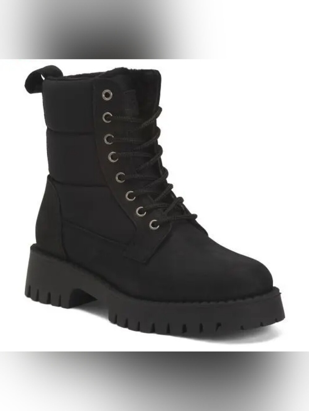 Pajar Black Lace-Up Chunky Boot